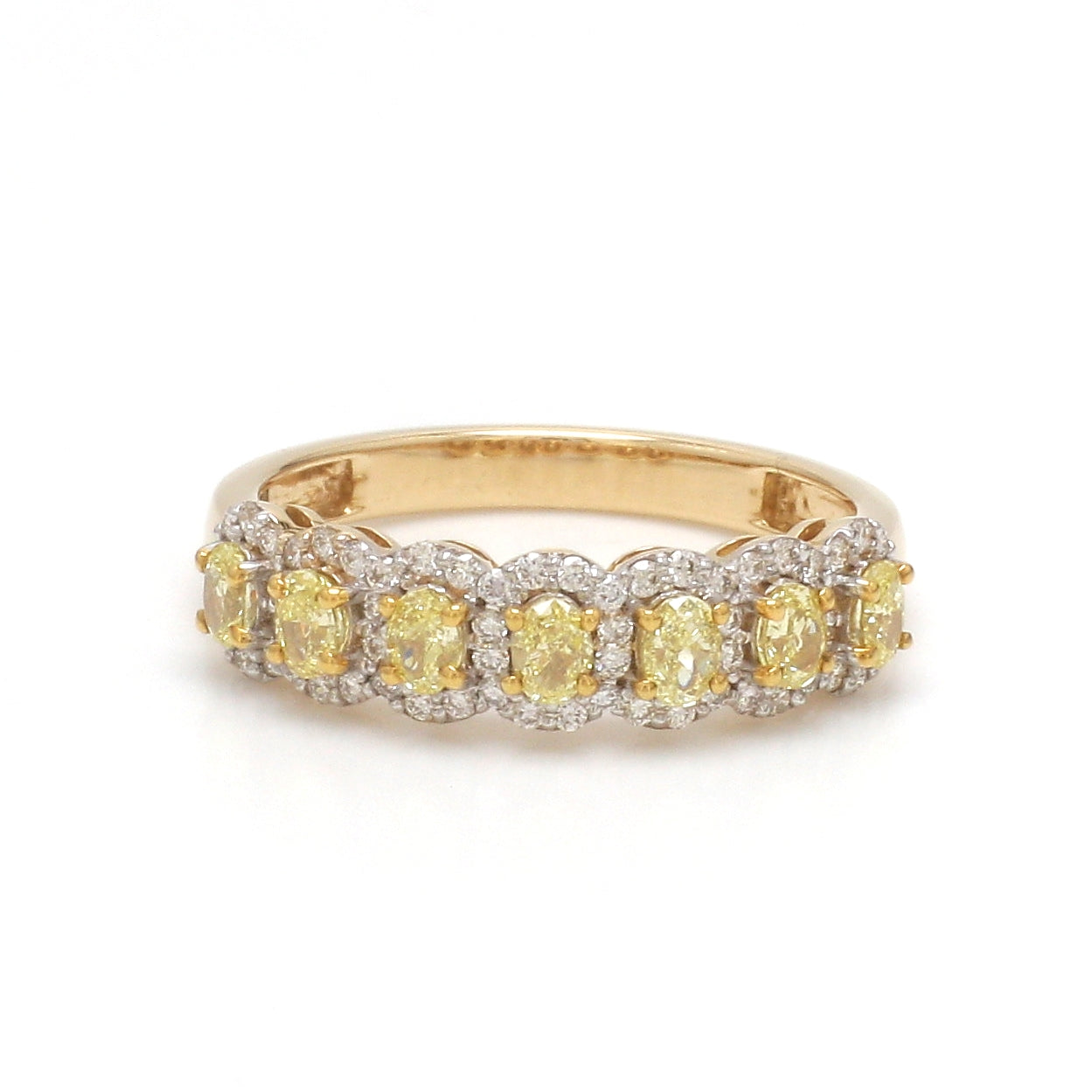 JPRG-3471/8868 Yellow Diamond Oval With Diamond Half Ring