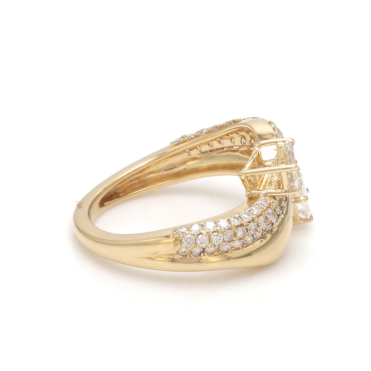 JPRG-3512/8936 Diamond Octagon With Round Diamond Wave Ring