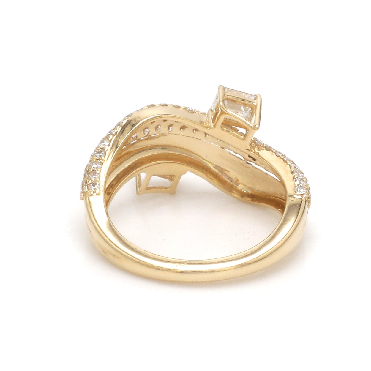 JPRG-3512/8936 Diamond Octagon With Round Diamond Wave Ring
