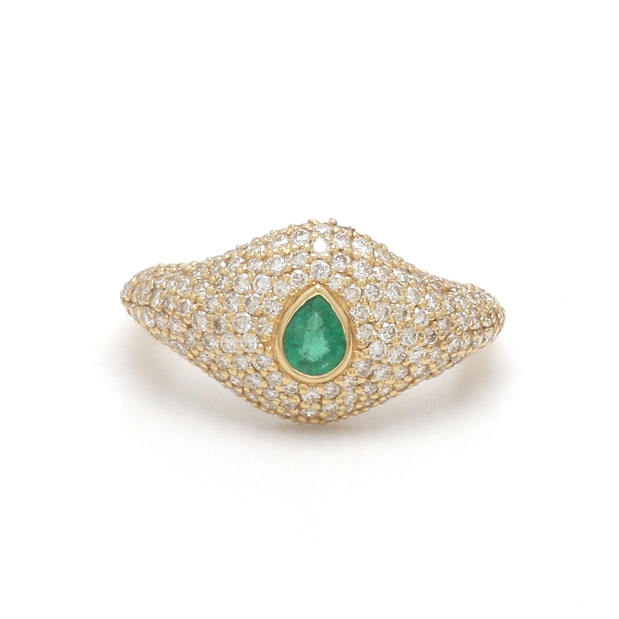 JPRG-3579/9089 Diamond Emerald Ring