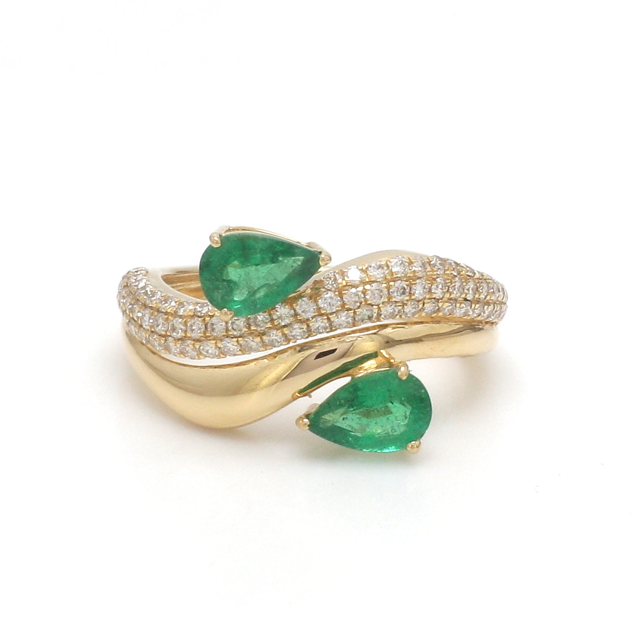 JPRG-3586/9095 Diamond Emerald Ring