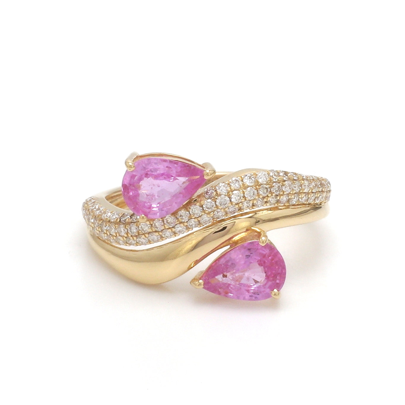 JPRG-3588/9097 Diamond Pink Sapphire Ring