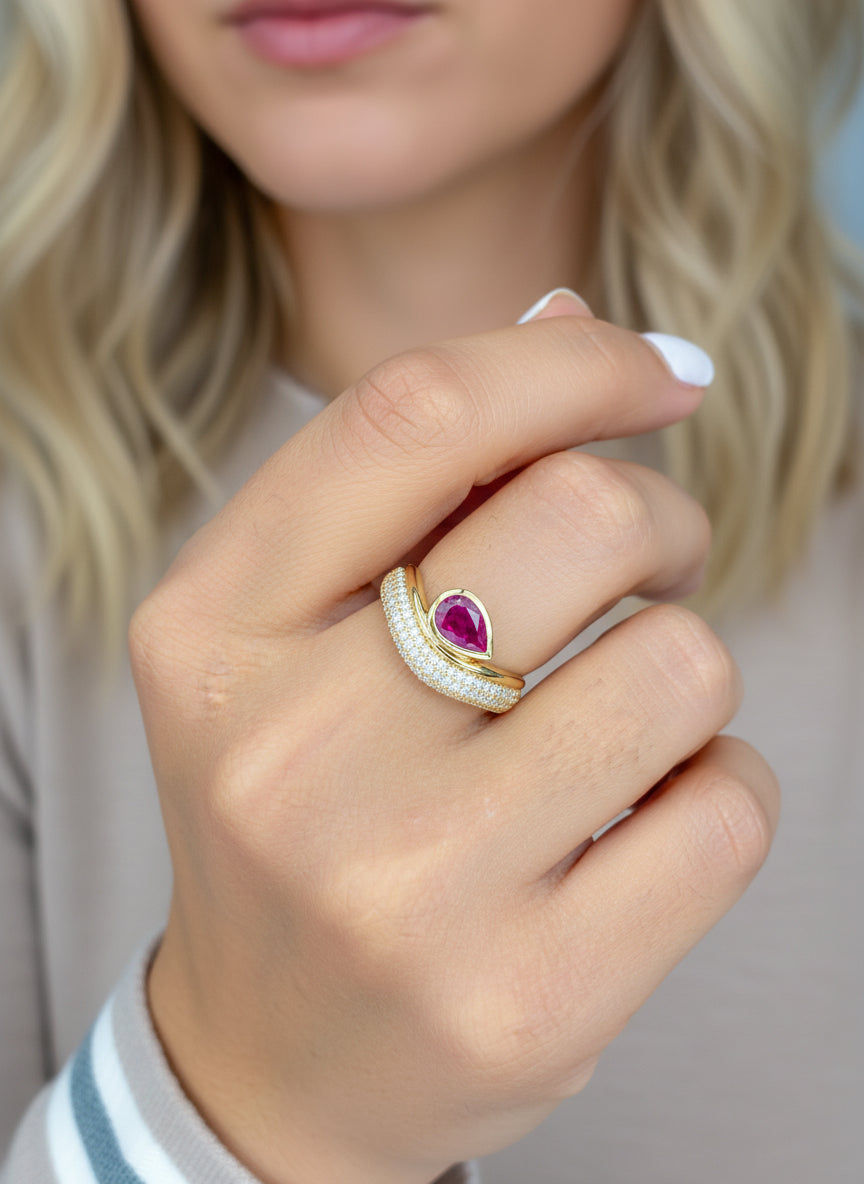 JPRG-3674/9262 Ruby Diamond Ring