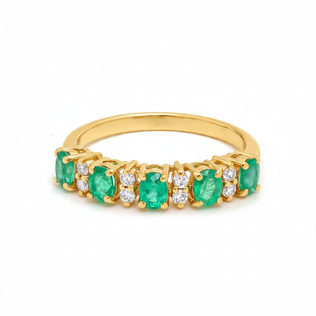 JPRG-3696/9284 Emerald Diamond Ring