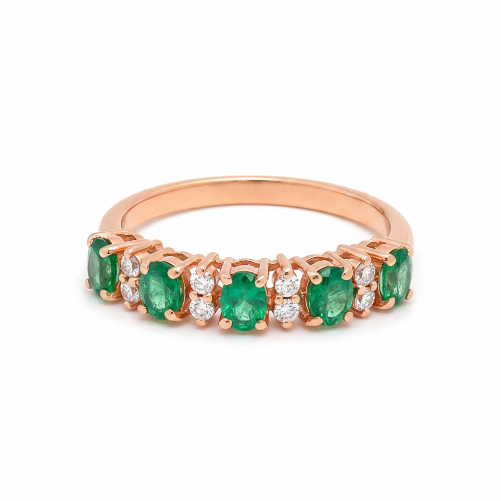 JPRG-3696/9284 Emerald Diamond Ring