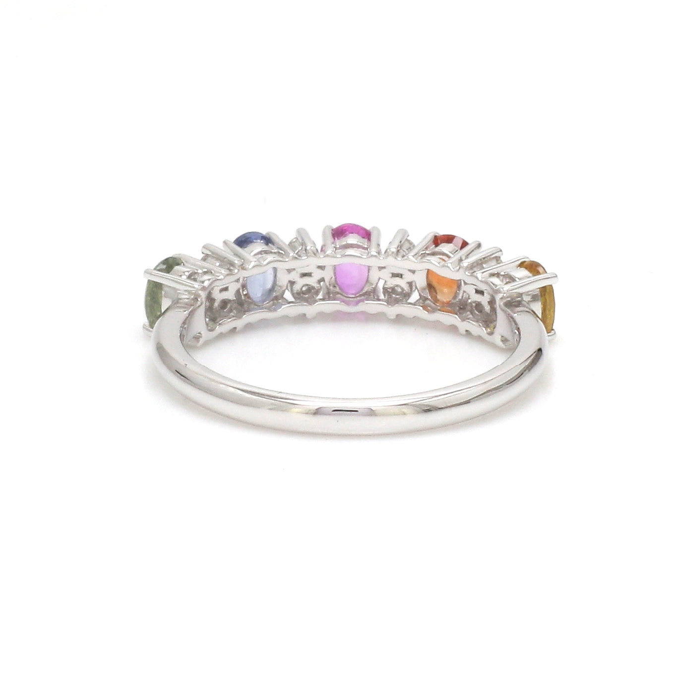 JPRG-3736/9344 Diamond Rainbow Sapphire Ring