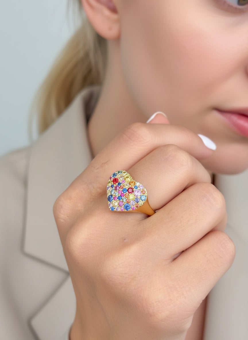 JPRG-3737/9345 Rainbow Sapphire Ring
