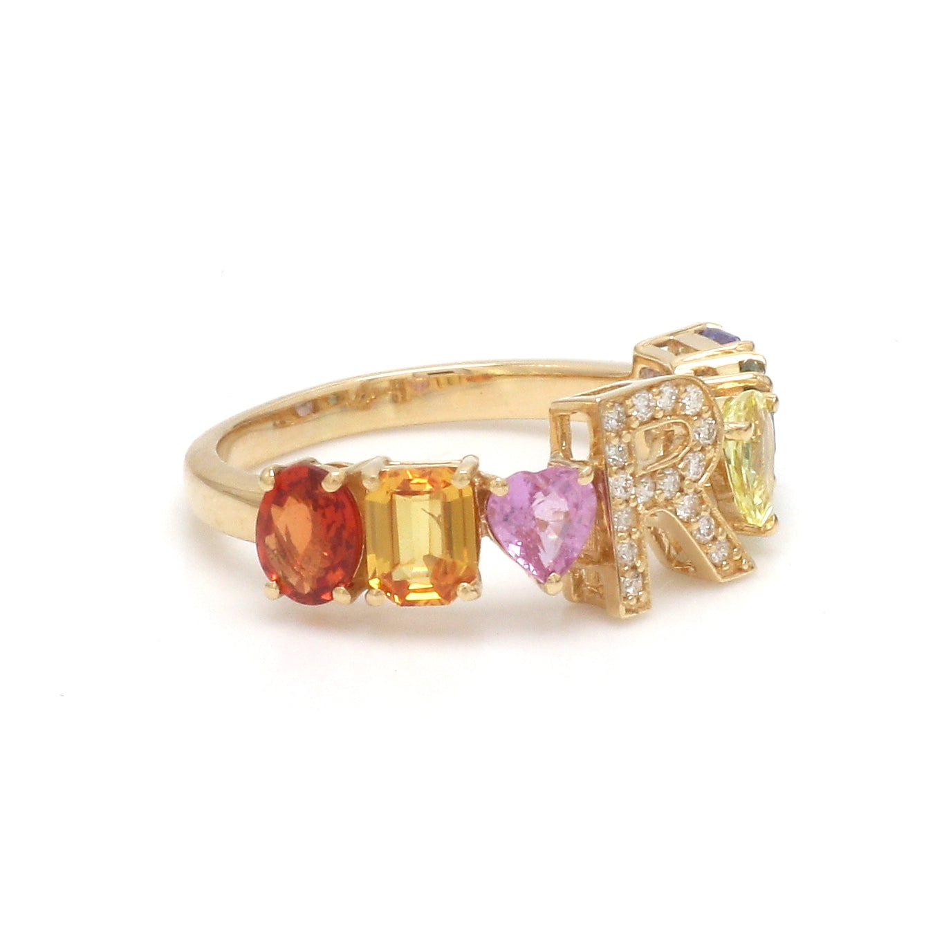 JPRG-3768/9397 Diamond Rainbow Sapphire Ring