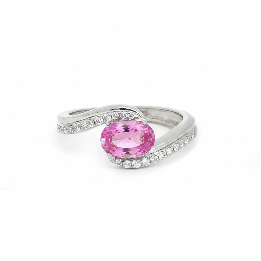 JPRG-3774/9409 Pink Sapphire Diamond Ring