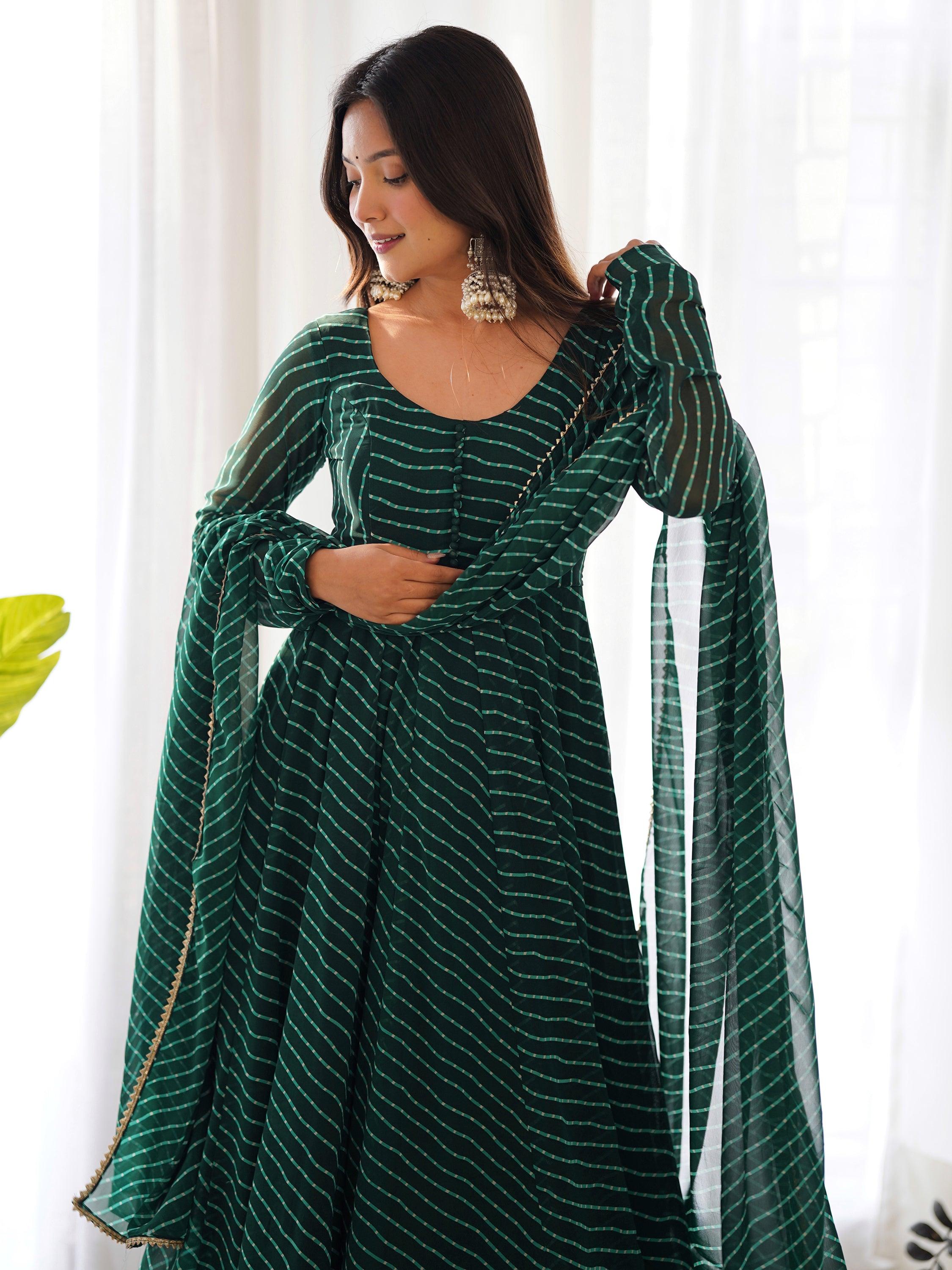 Beautiful georgette dupatta with fancy lace work