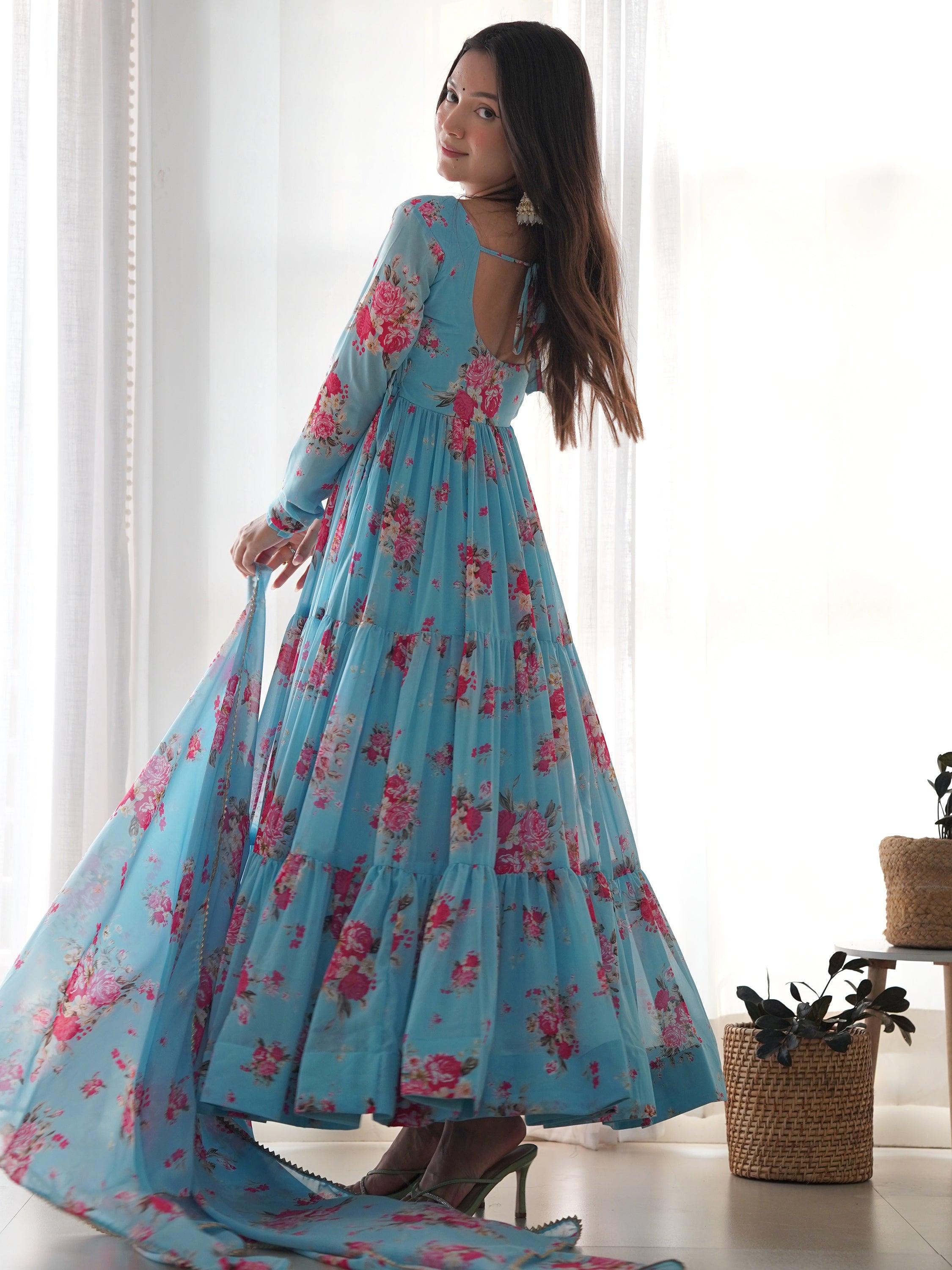 Georgette dupatta measuring 23 meters in length