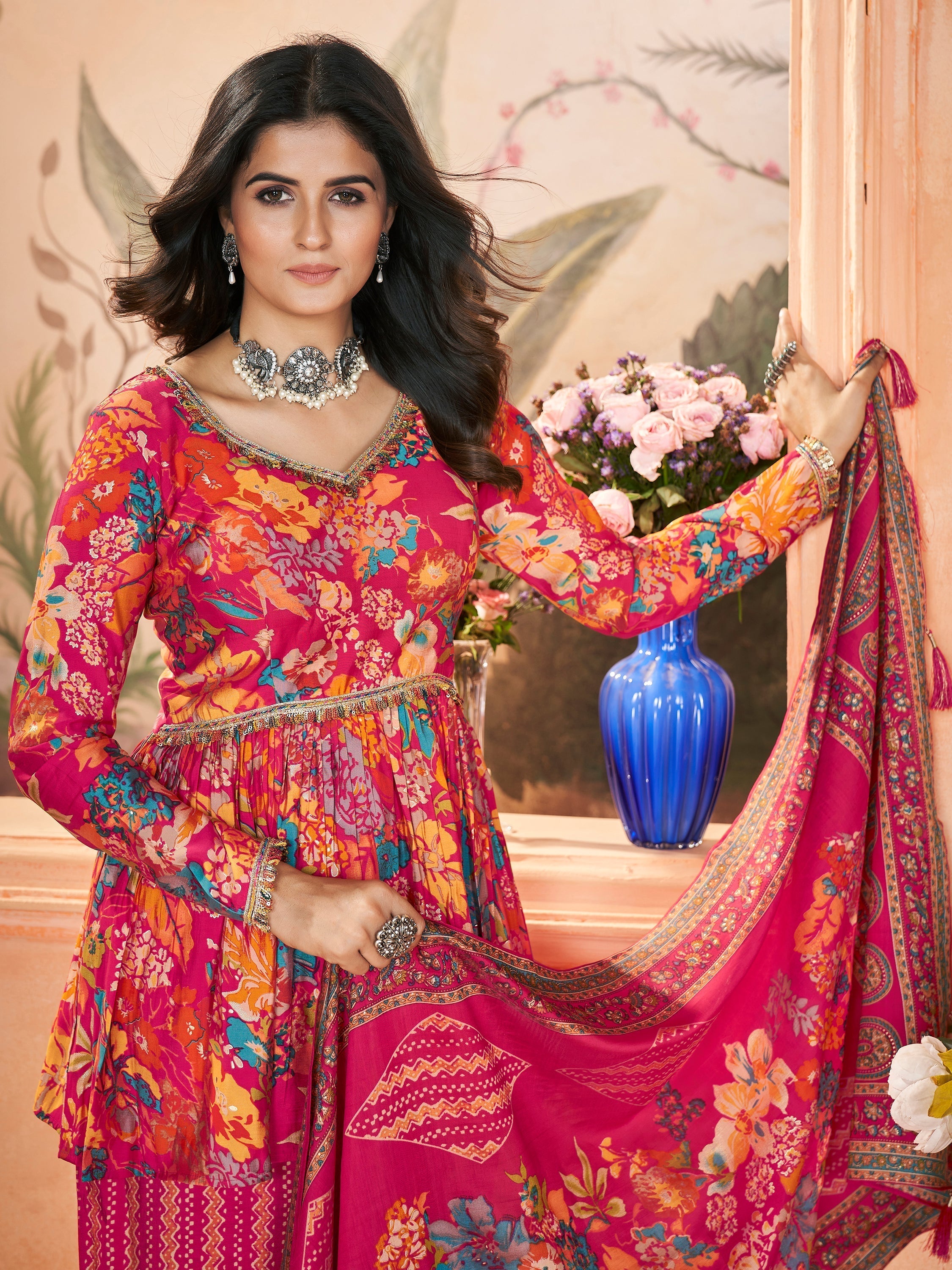Fully stitched palazzo suit available in sizes M and XL