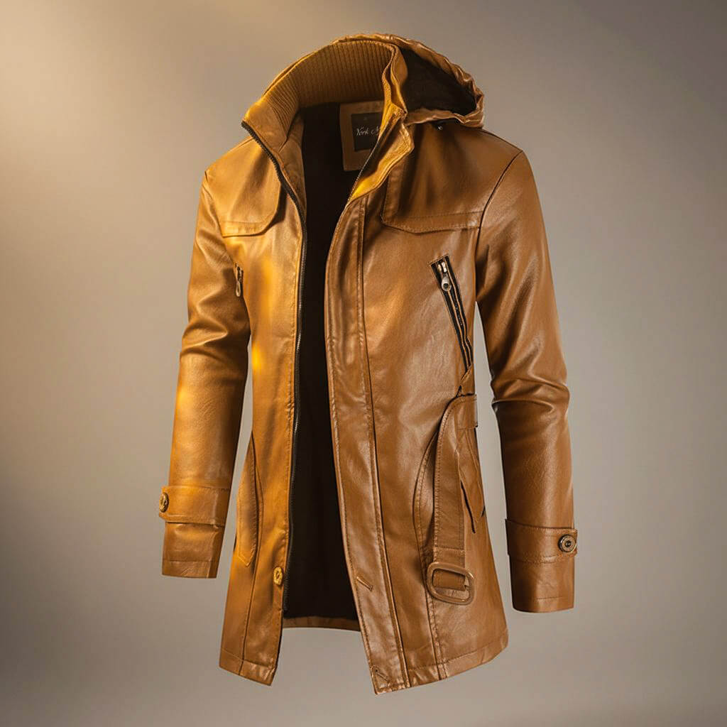 Marvin Legacy Hooded Leather Jacket - By Qivii