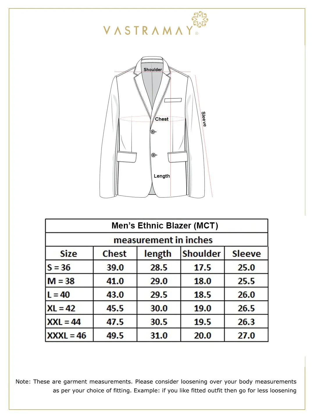 Men's Black Embellished Blazer