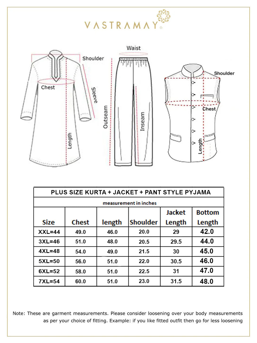 Men's Plus Size Orange Matka Silk Nehru Jacket With Cream Silk Blend Kurta And Pant Style Pyjama Set