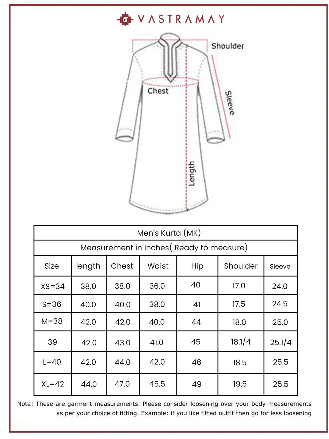 VASTRAMAY Men's Black Linen Kurta