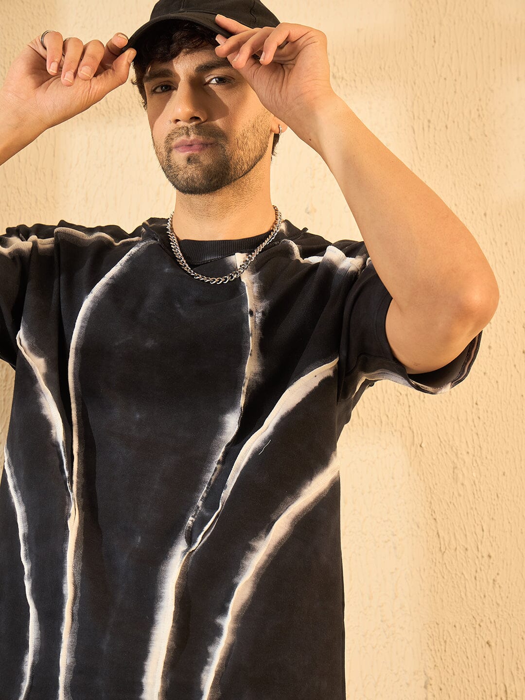 Black Chalk Accent Cut & Sew Raw Edge Tshirt