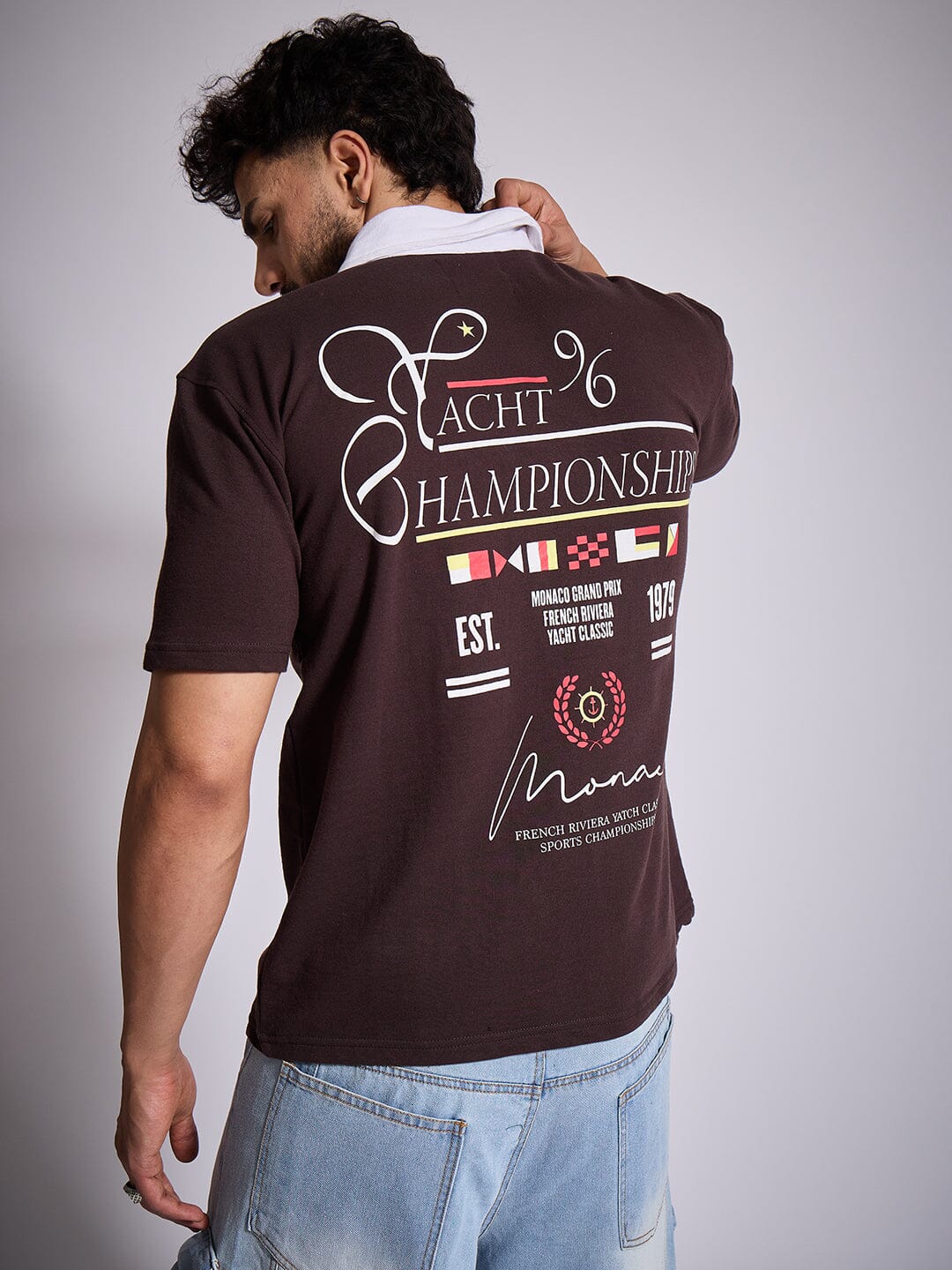 Brown Yatch Club Polo Tshirt