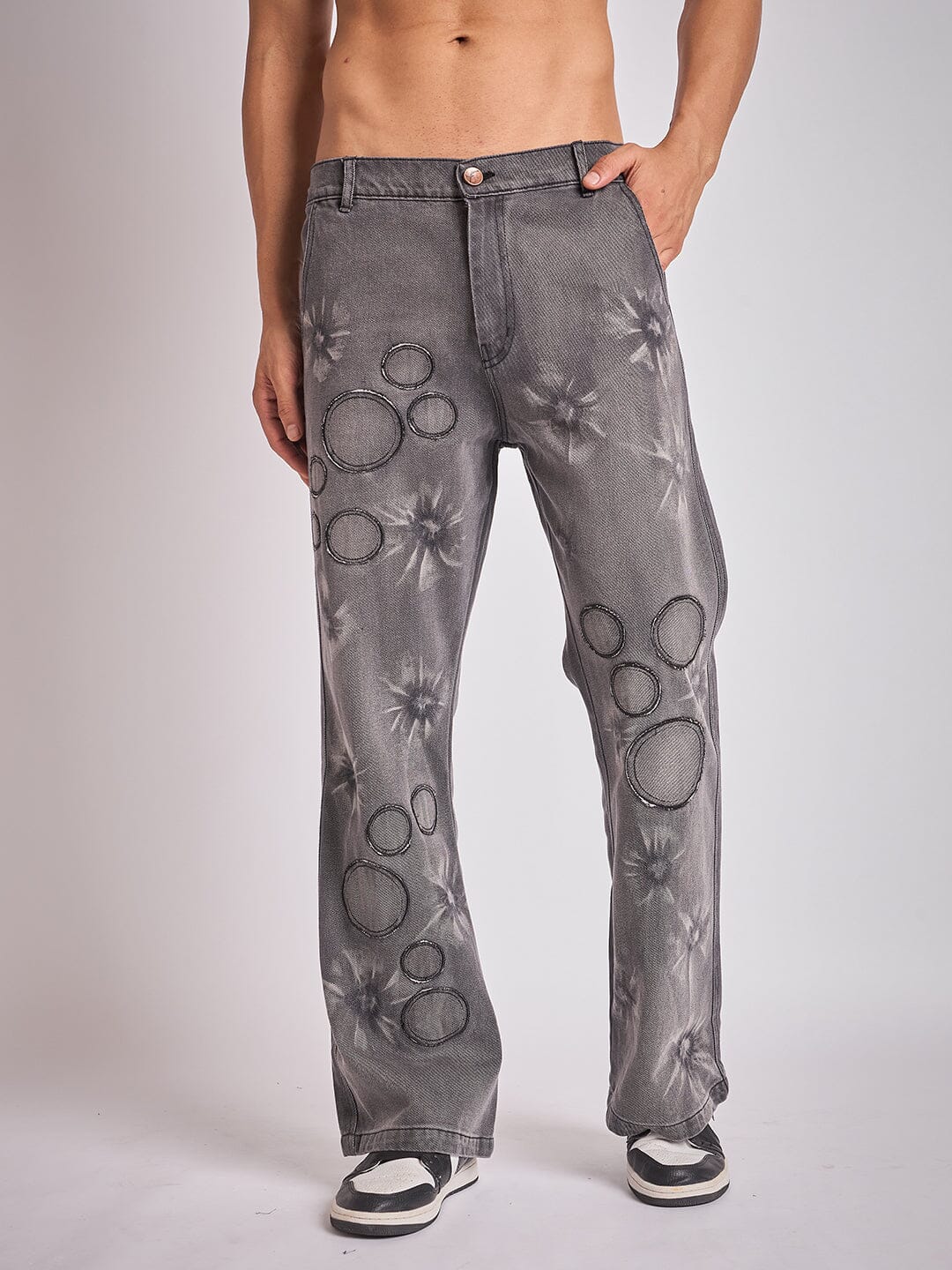 Black Oxygen Bubble Washed Denim