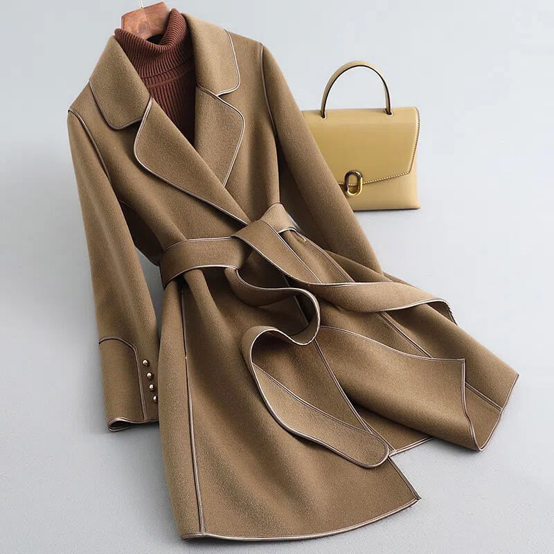 Aria Virgin Wool Trench Coat - By Qivii