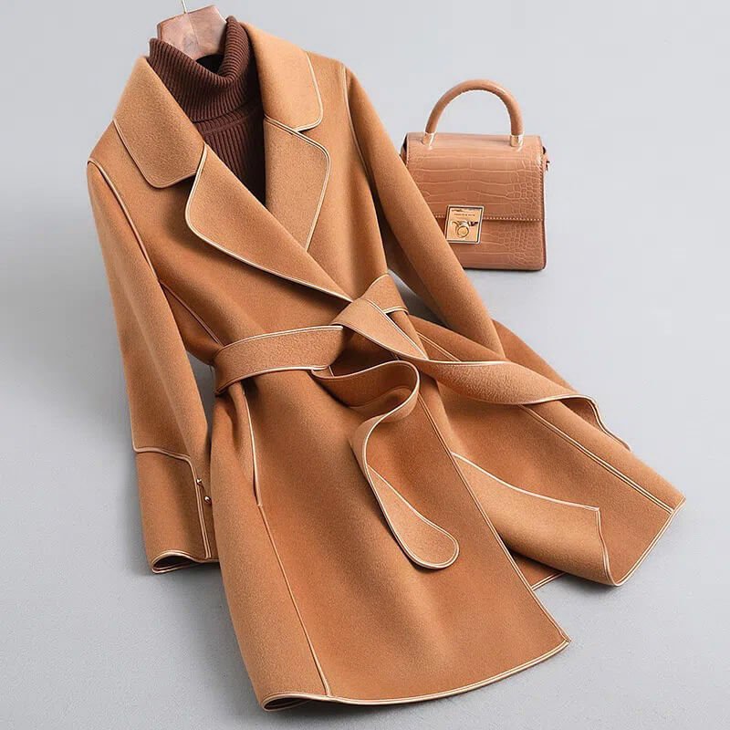 Aria Virgin Wool Trench Coat - By Qivii