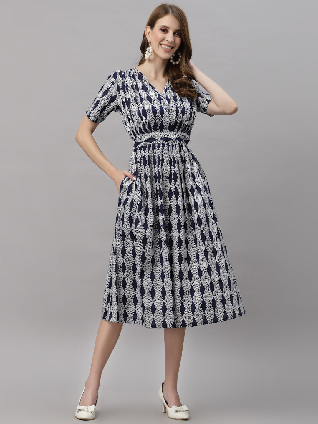 Marie Indigo Dress - By Ragavi - qivii