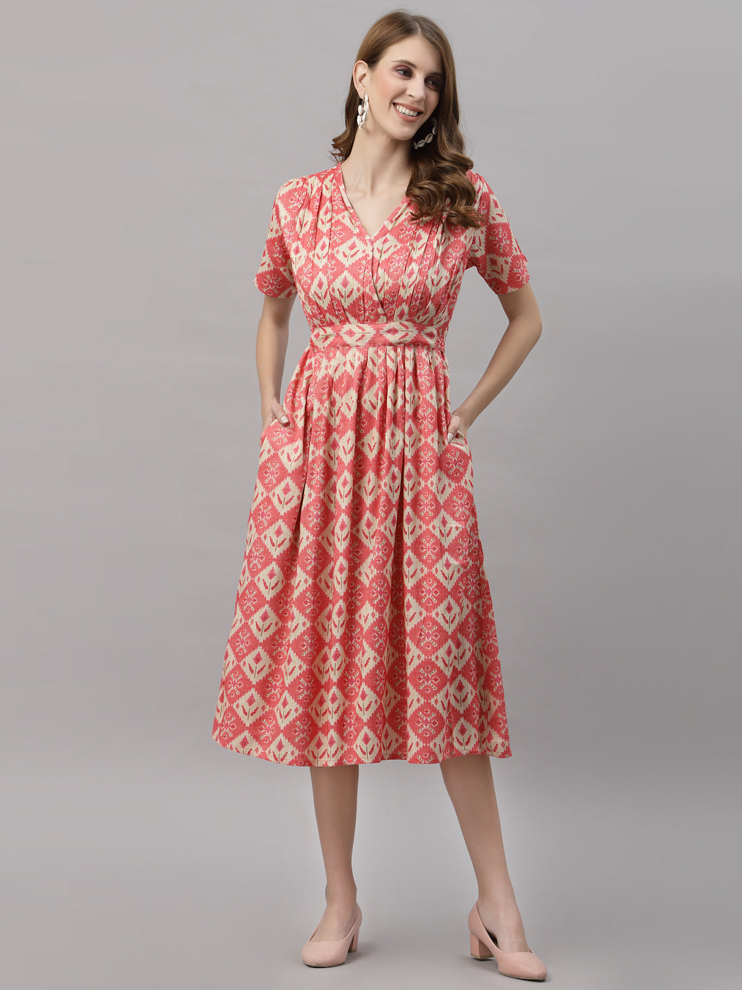 Marie Pink Dress - By Ragavi - qivii