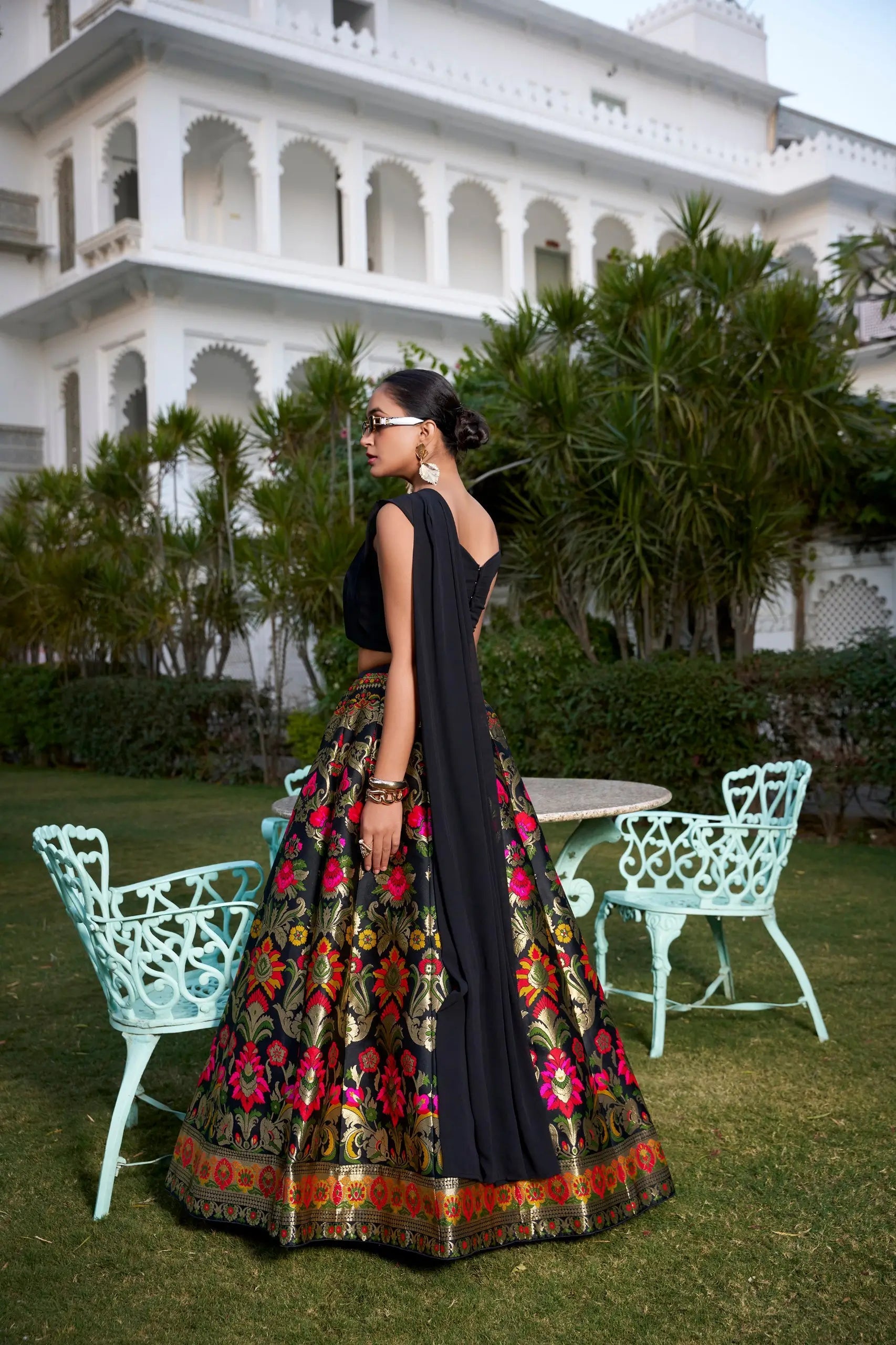 Ready to wear banarasi silk designer lehenga choli for women or girls | Ready To Wear - qivii