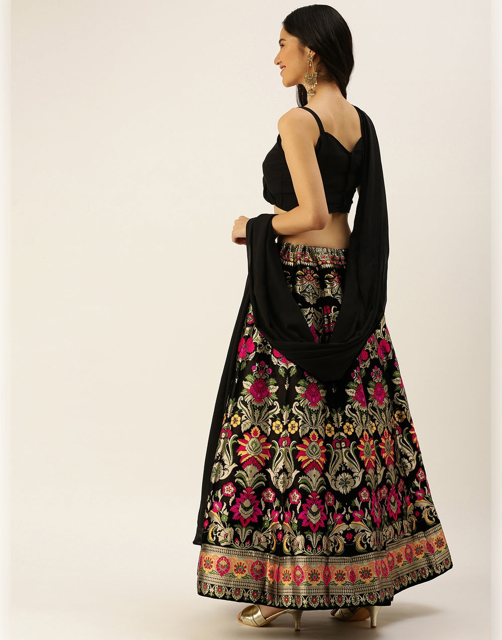 Beautifully crafted banarasi silk lehenga choli for women or girls