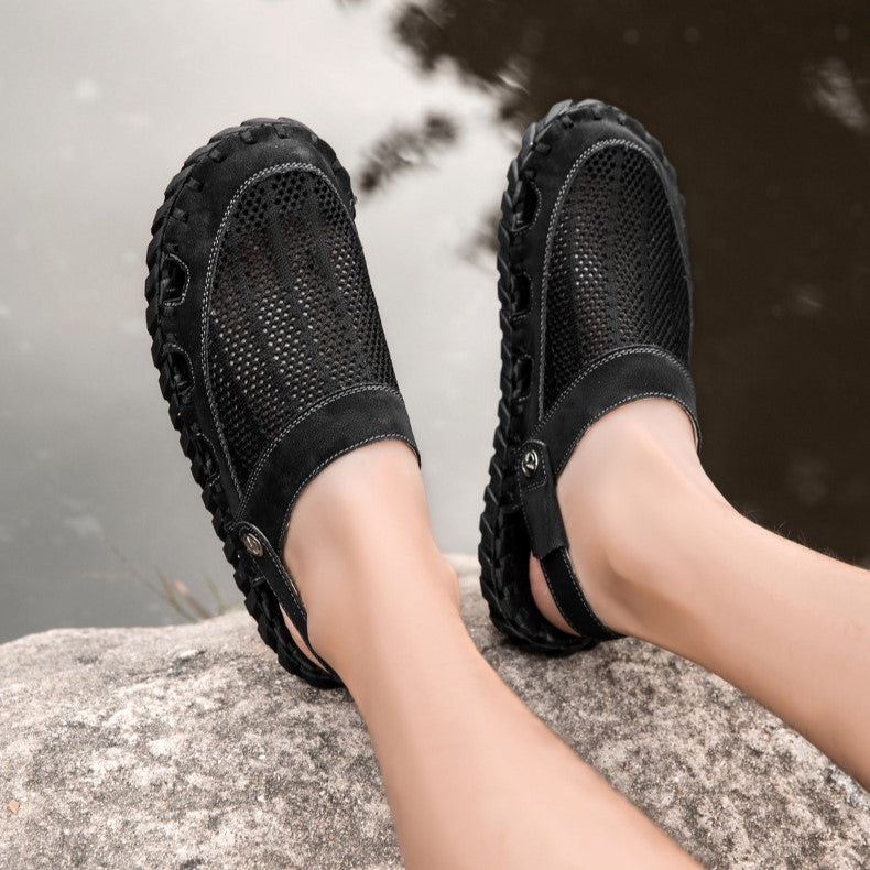 Men's 2025 Summer Genuine Leather Outdoor Beach Sandals