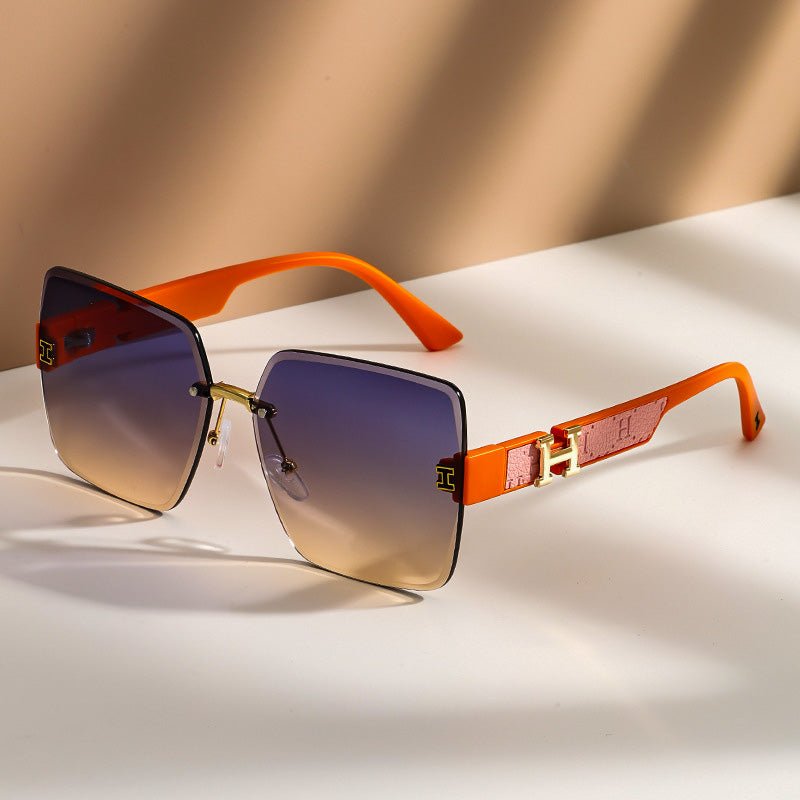 Helia Oversized Rimless Shades - By Qivii