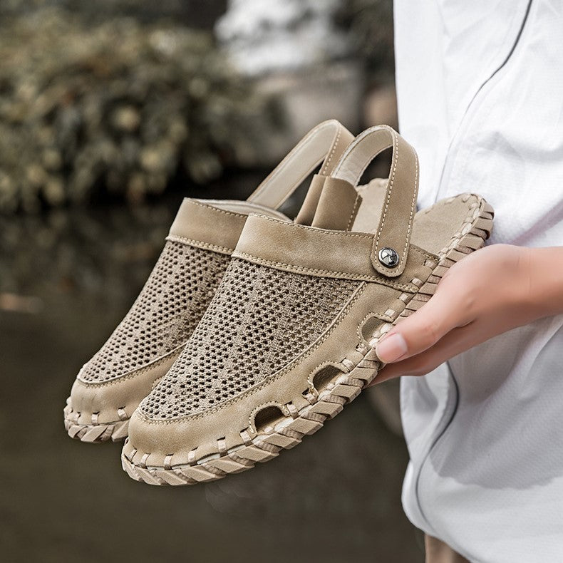 Men's 2025 Summer Genuine Leather Outdoor Beach Sandals