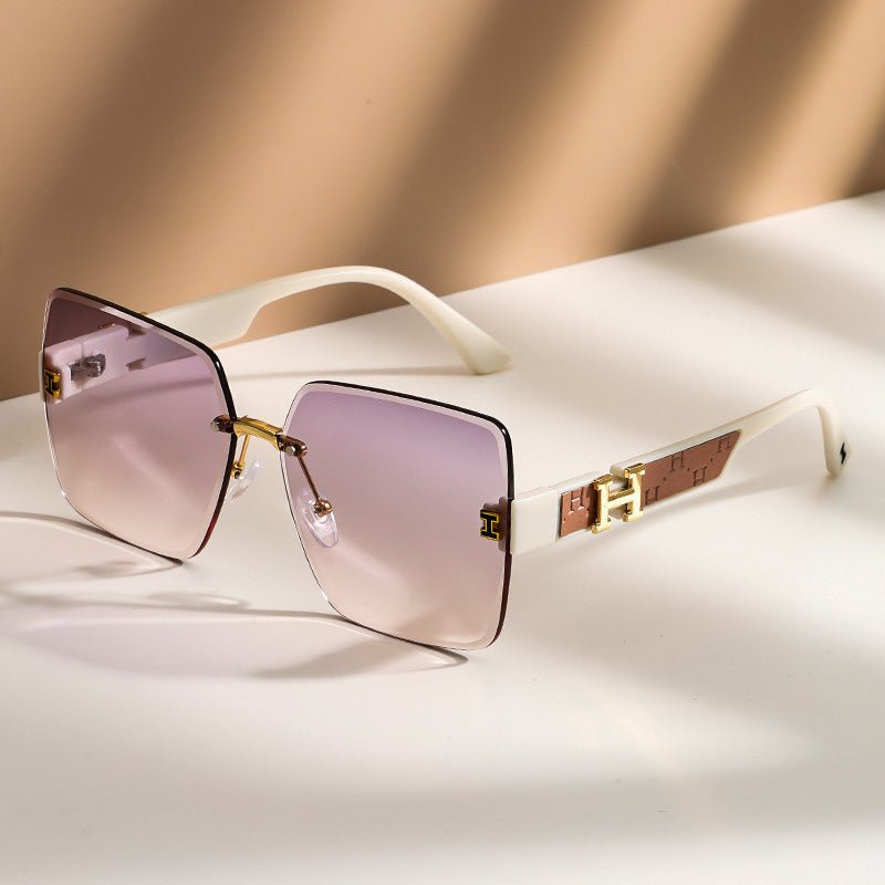 Helia Oversized Rimless Shades - By Qivii