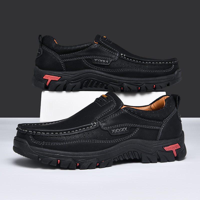 Men's Loafers Large Size Casual Shoes Non-slip Breathable Latex Insoles