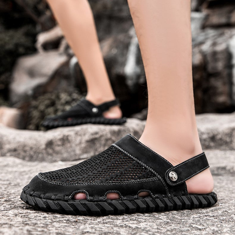 Men's 2025 Summer Genuine Leather Outdoor Beach Sandals