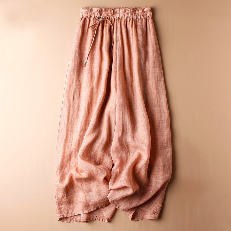 Elena Cotton-Linen Pants - By Qivii