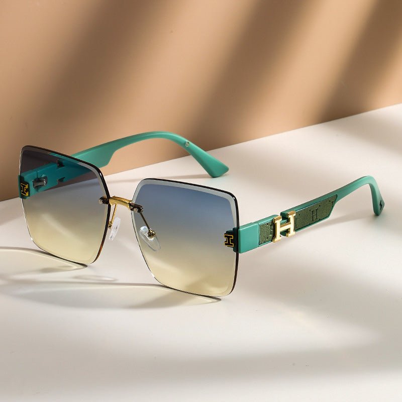Helia Oversized Rimless Shades - By Qivii