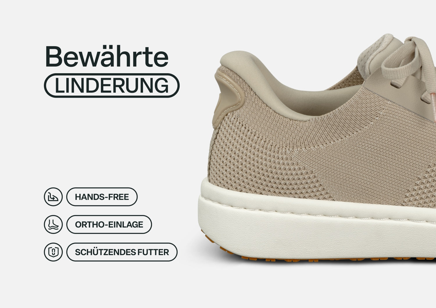 Lena - Beige Leichter Komfort-Sneaker für jeden Tag - By Qivii