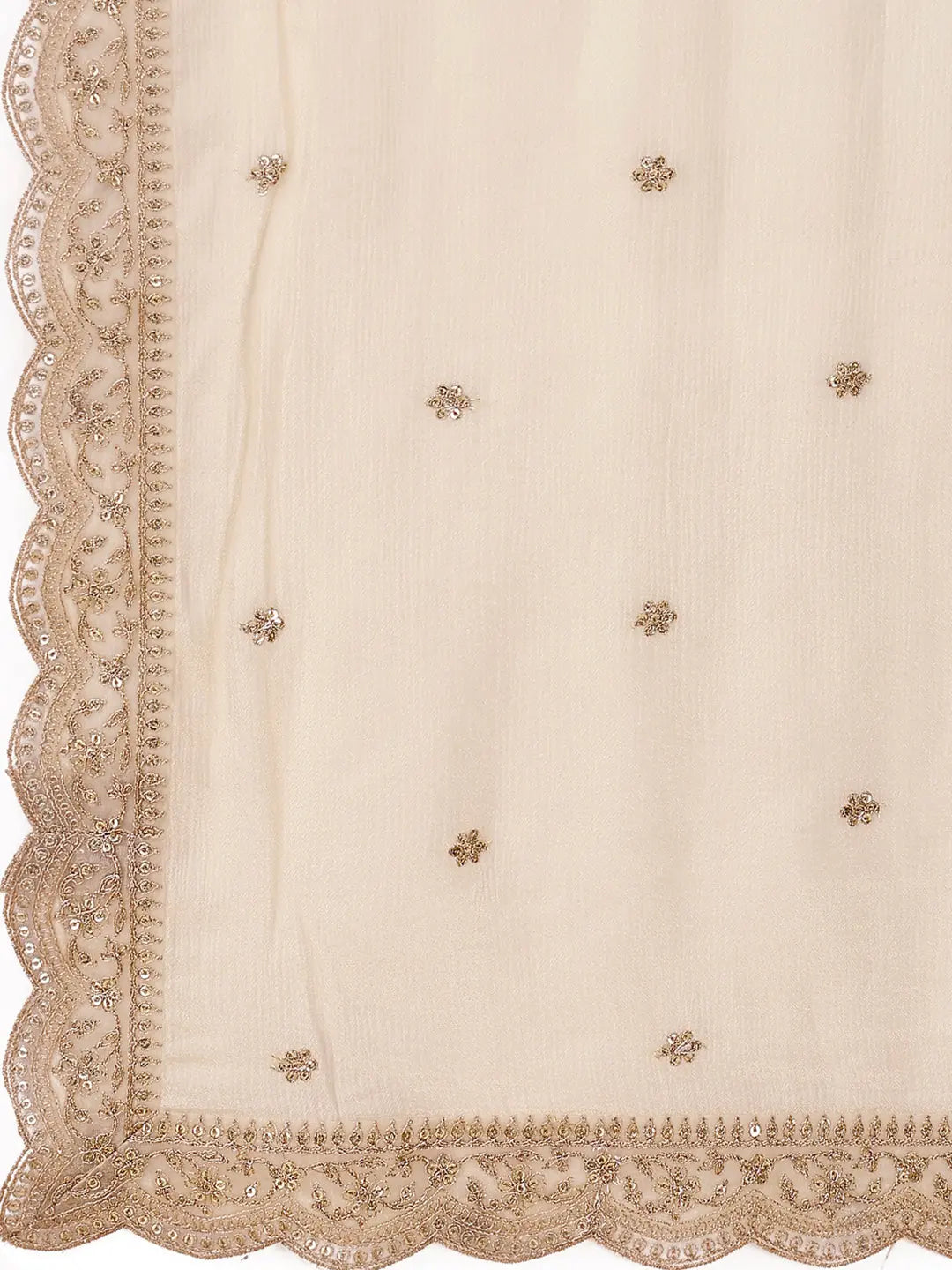 Off-white Jacquard Jaal work Sharara Suit Set