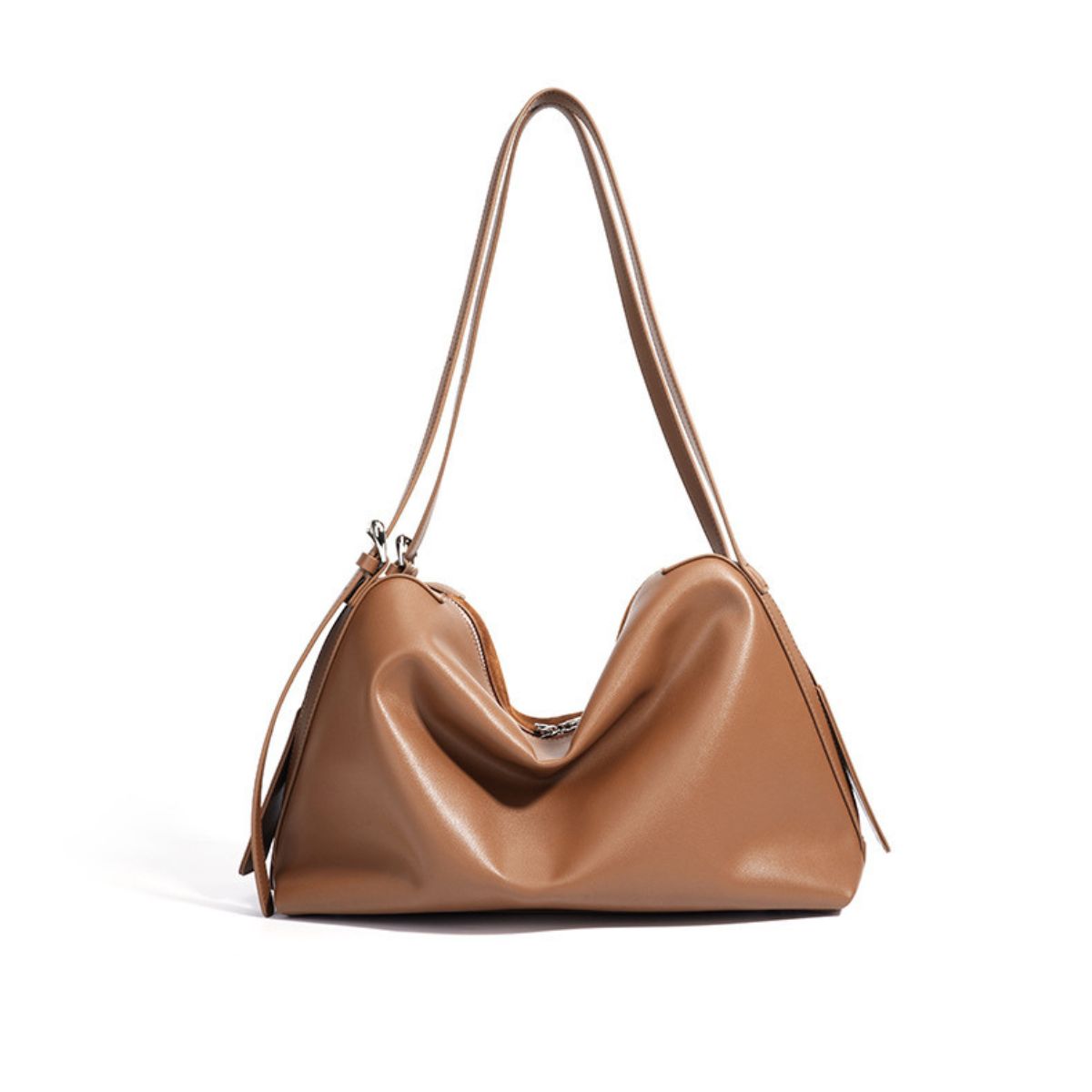 Ounamei Retro Genuine Cowhide Suede Shoulder Bag | Timeless Everyday Tote for Women