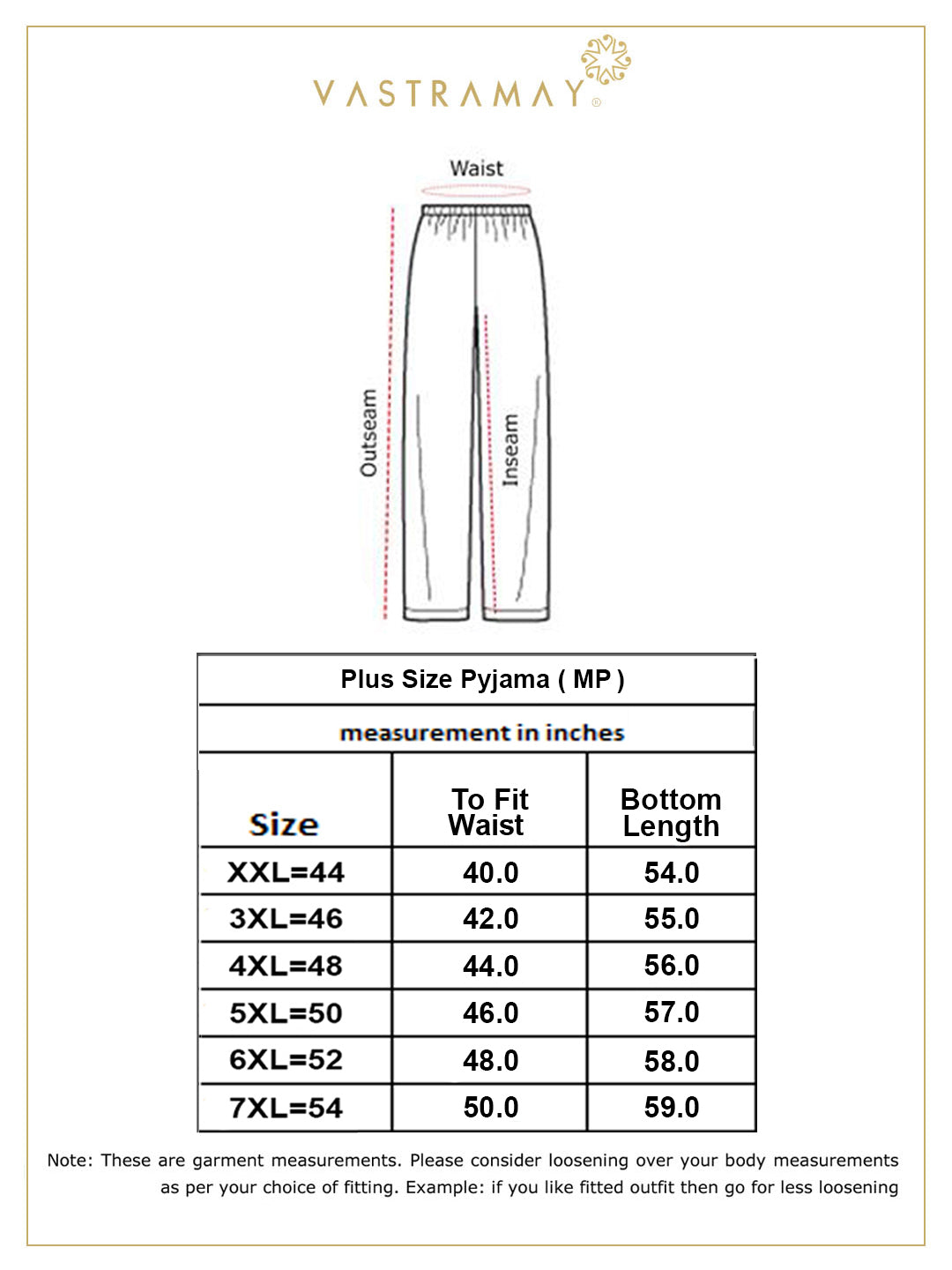 VASTRAMAY Men's Plus Size Fuchsia Pyjama