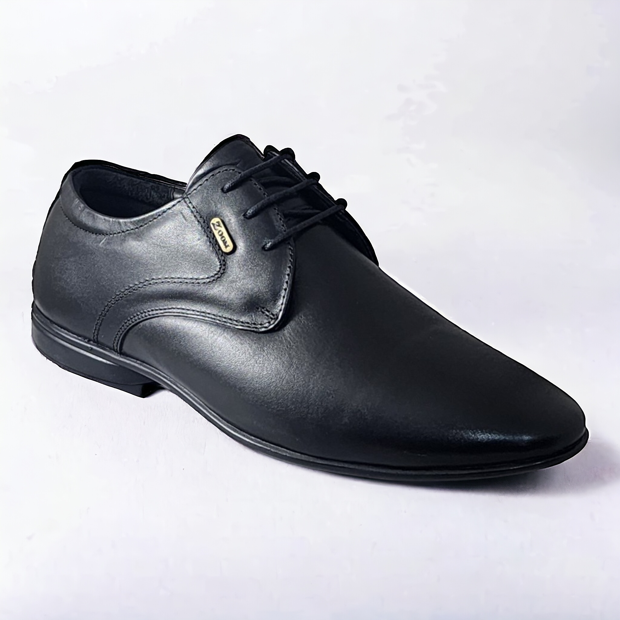ZOOM S1481 BLACK Men's Casual Lace Up Leather Shoes - qivii