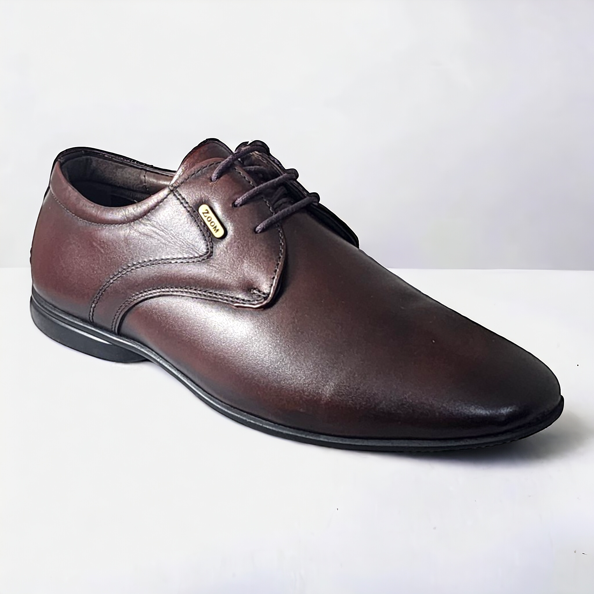 ZOOM S1481 BROWN Men's Casual Lace Up Leather Shoes - qivii