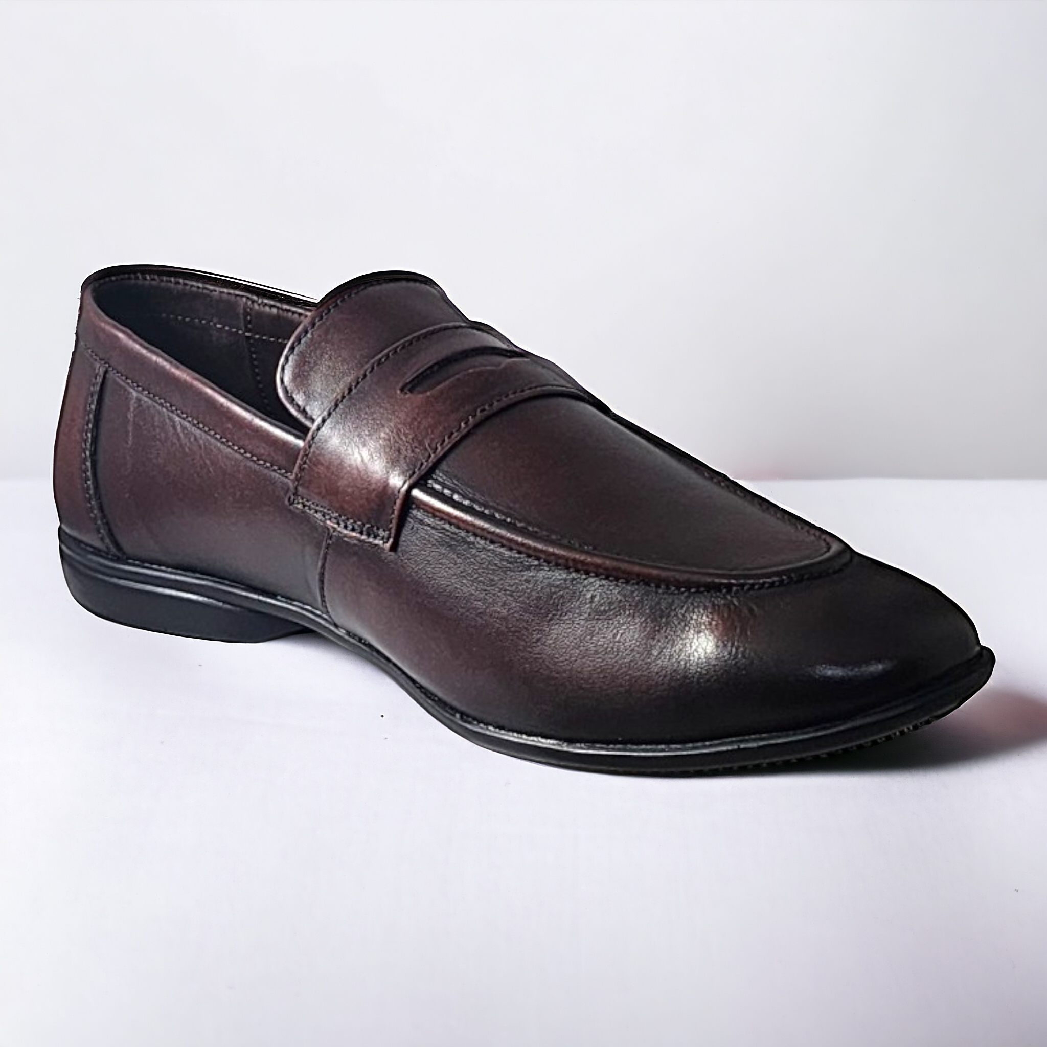 ZOOM S1441 BROWN Men's Loafers/Leather Shoes - qivii