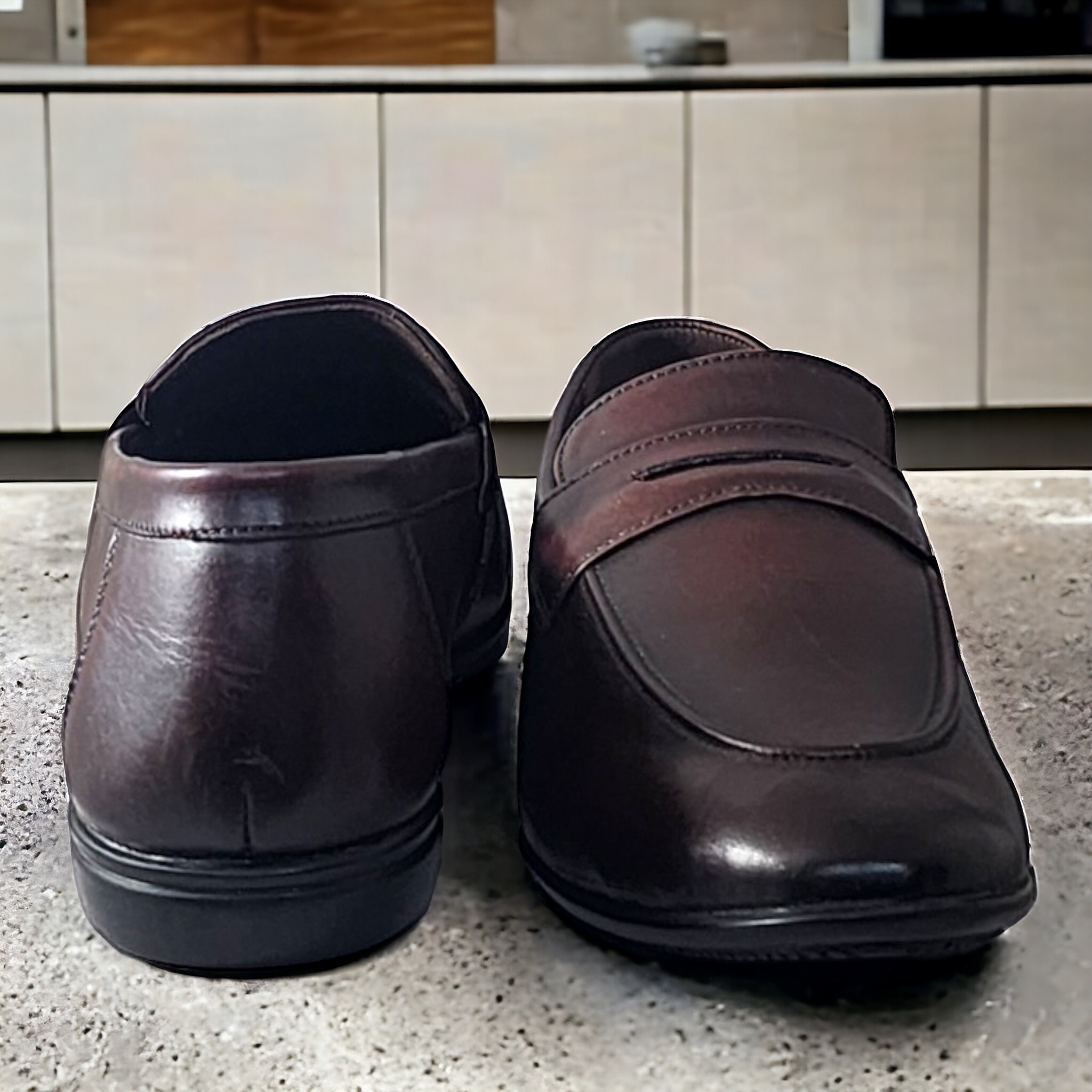 ZOOM S1441 BROWN Men's Loafers/Leather Shoes - qivii