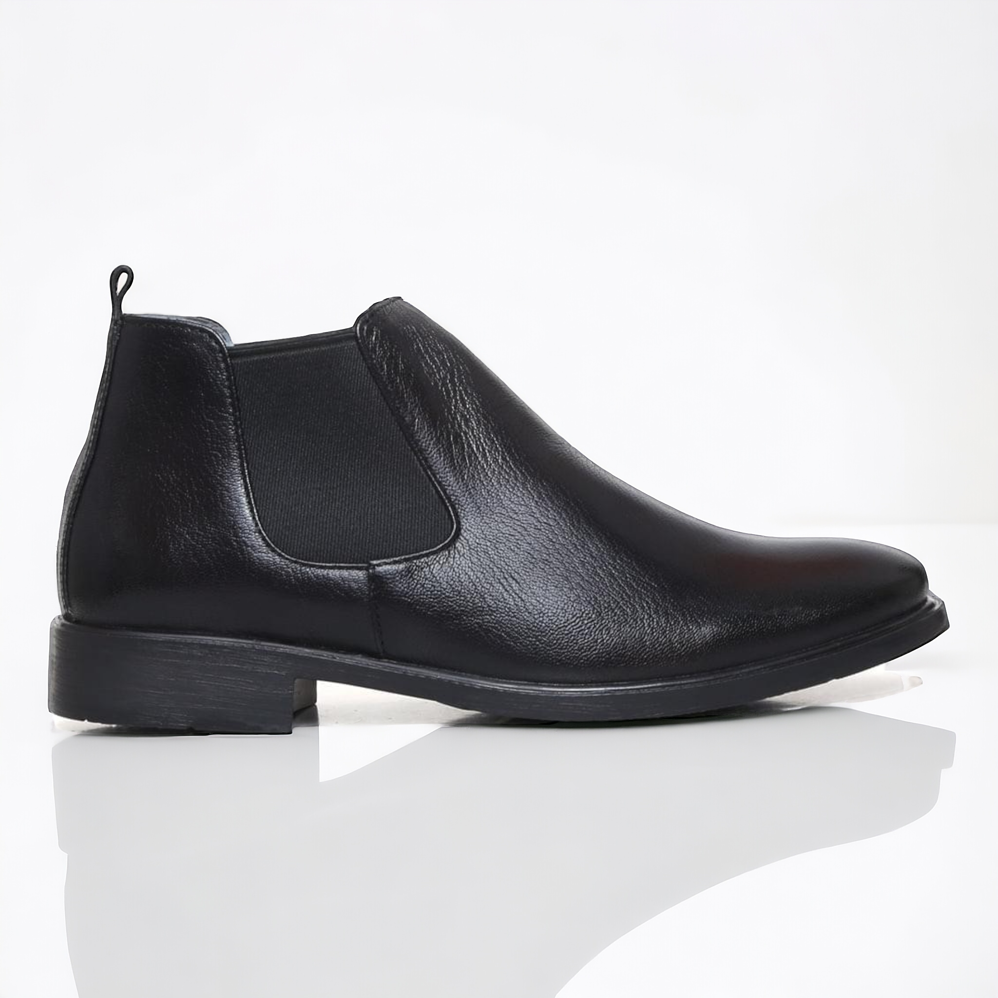 ZOOM BG13 BLACK Men's Chelsea Boots Leather Shoes - qivii