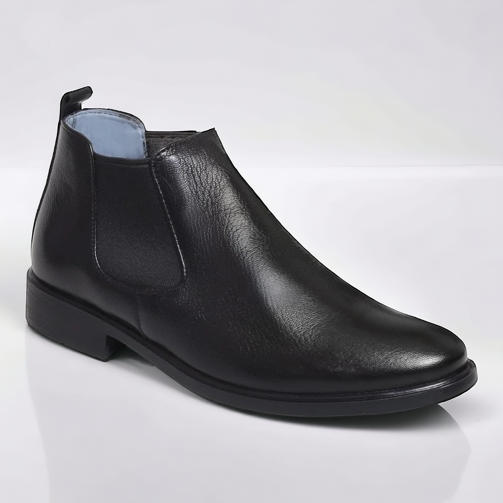 ZOOM BG13 BLACK Men's Chelsea Boots Leather Shoes - qivii