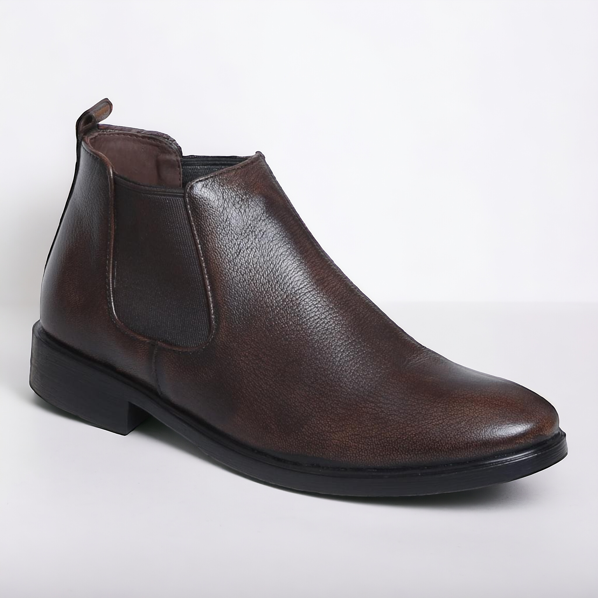 ZOOM BG13 BROWN Men's Chelsea Boots Leather Shoes - qivii