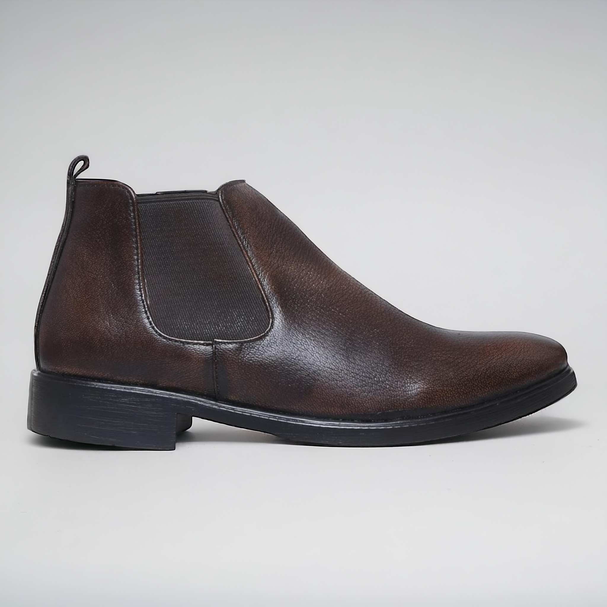 ZOOM BG13 BROWN Men's Chelsea Boots Leather Shoes - qivii