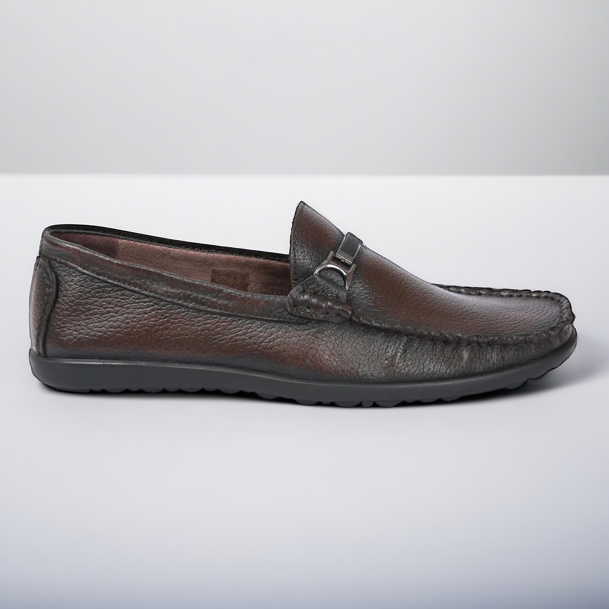 ZOOM D1325 BROWN Men's Loafers/Leather Shoes - qivii